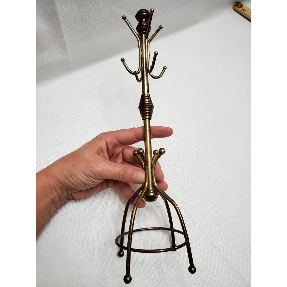 Vintage Brass Coat Rack 11